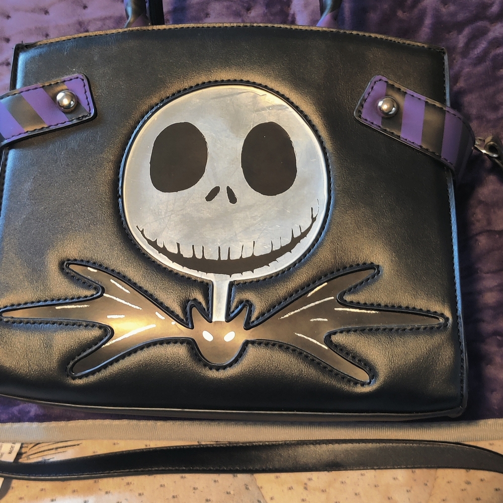 Black and Purple Designer Tote Bag